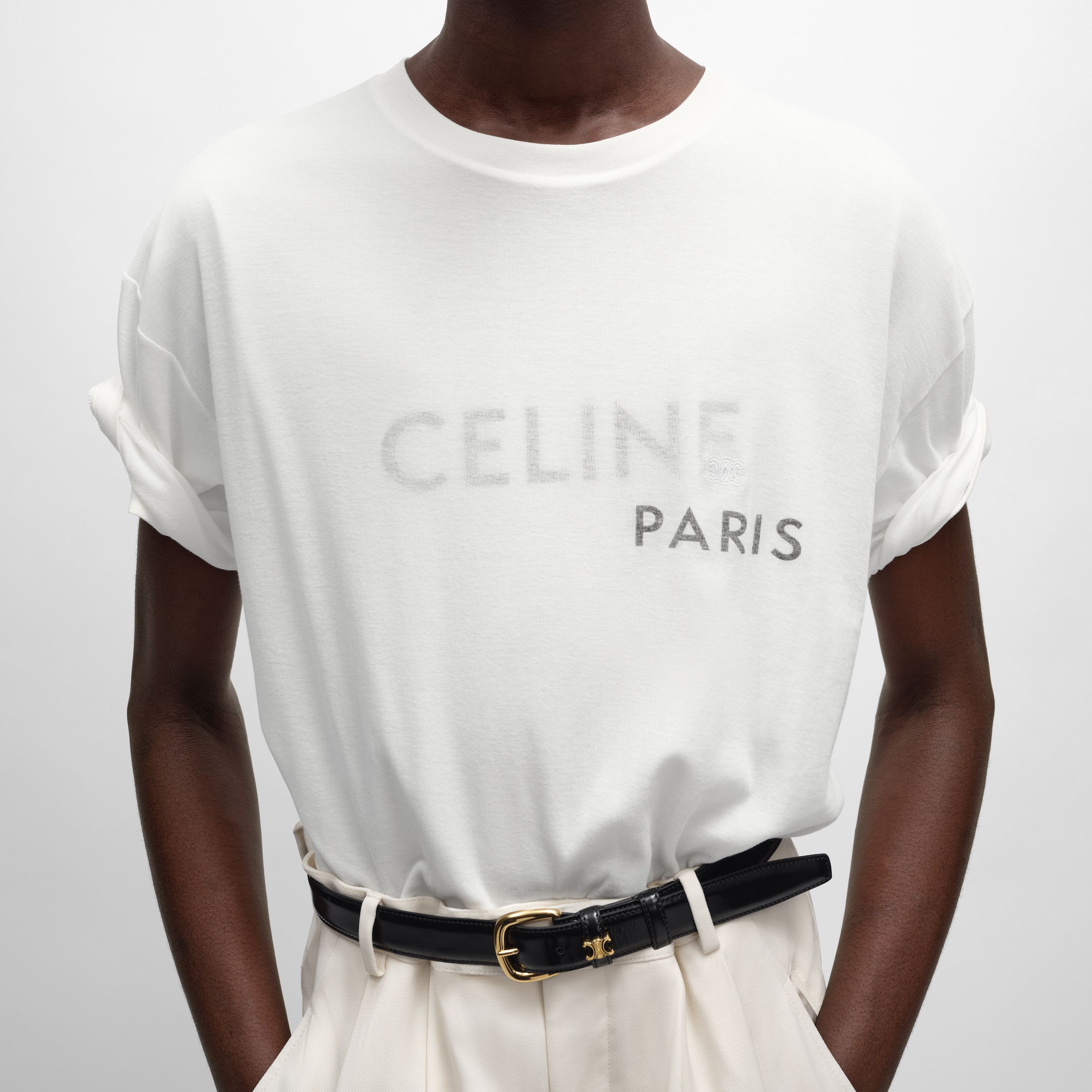 ENFOLD シャツ 38 白 セリーヌ CELINE（セリーヌ） シャツ 2C983100X.01BC レディース 長袖 コットン