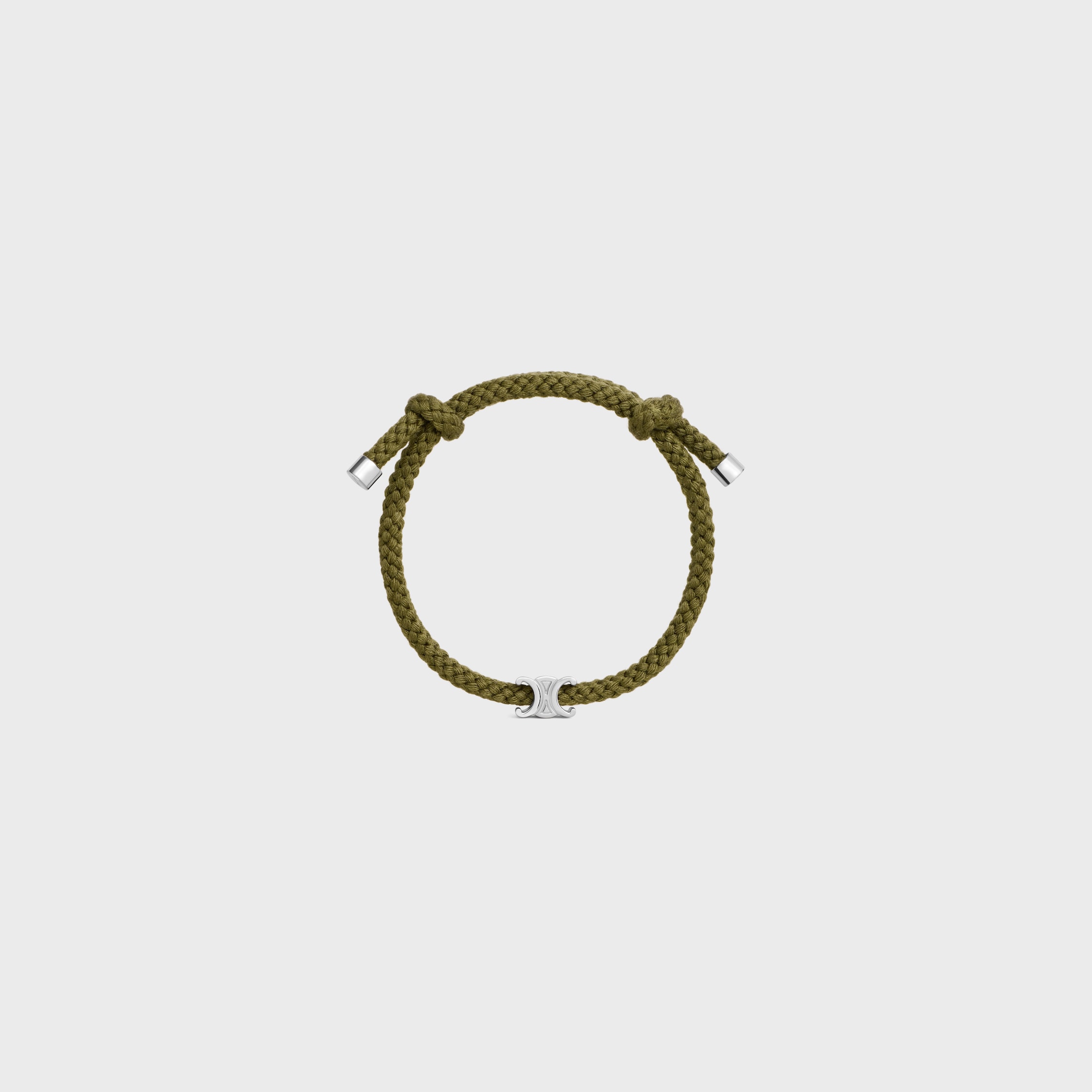 ブレスレット CELINE Triomphe Beach Bracelet in Polyester and Brass CELINE Triomphe Beach Bracelet in Polyester and Brass with