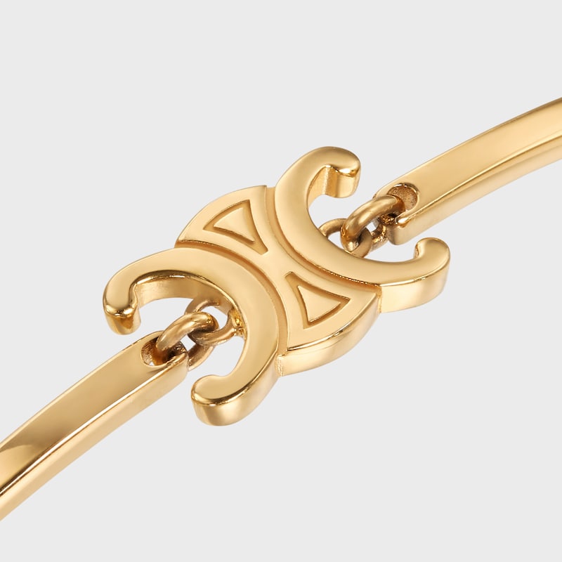 Triomphe Articulated Bracelet in Brass with Gold Finish - GOLD -  - 1 | CELINE