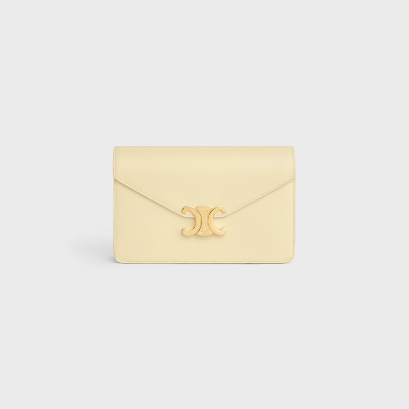 WALLET ON CHAIN MARGO in Shiny calfskin - SUNLIGHT - WALLETS ON CHAIN - 1 | CELINE