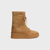 AUSTIN LACE-UP BOOT IN SUEDE CALFSKIN AND SHEARLING - HAVANA -  - 1 | CELINE