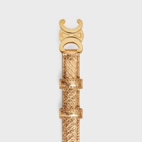 Small 18MM Triomphe Belt in LAMINATED PYTHON - GOLD -  - 1 | CELINE