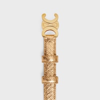 Triomphe Belt 18MM in LAMINATED PYTHON - GOLD -  - 2 | CELINE