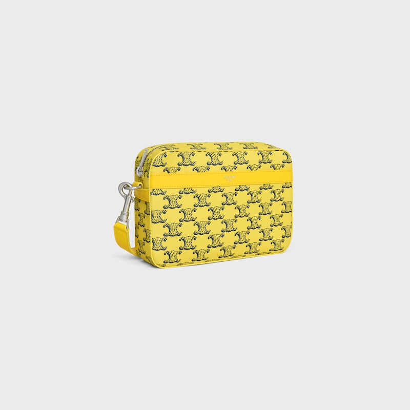 BOLSO MESSENGER PEQUE&Ntilde;O DE LONA TRIOMPHE Y PIEL DE BECERRO - ULTRAMARILLO - BOLSOS EN BANDOLERA - 1 | CELINE