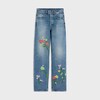 Bestickte Boyfriend Jeans 001 aus Denim - VIVIENNE GLAS -  - 1 | CELINE
