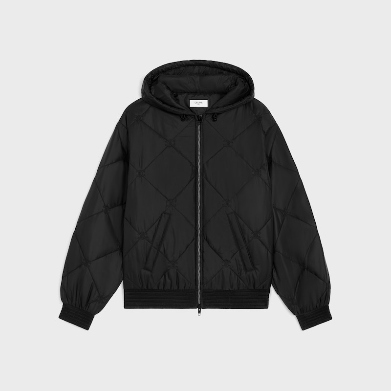 quilted jacket IN light nylon - BLACK -  - 1 | CELINE