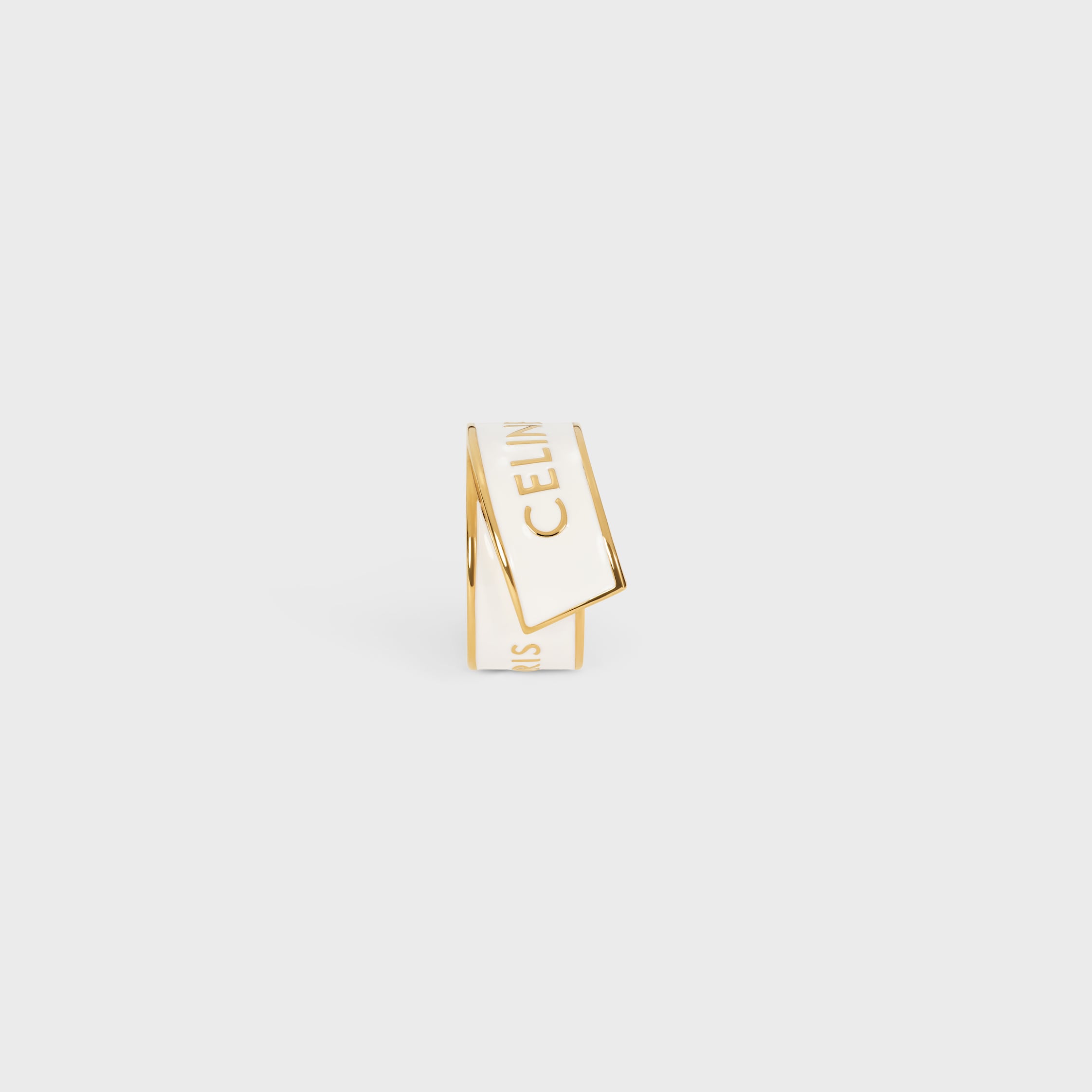 CELINE リボン リング / エナメル & ゴールドフィニッシュ ブラス