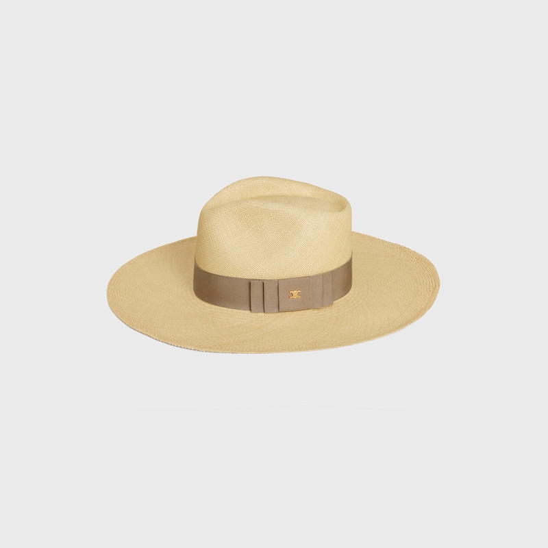 panama hat in straw - NATURAL / CHESTNUT -  - 1 | CELINE