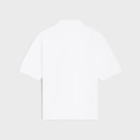polo jersey de coton piqu&eacute; - OFF WHITE / ROUGE CERISE -  - 2 | CELINE