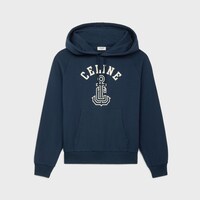 Celine船錨棉質抓絨70年代風格連帽衫 - 海軍藍 / 奶白色 -  - 1 | CELINE
