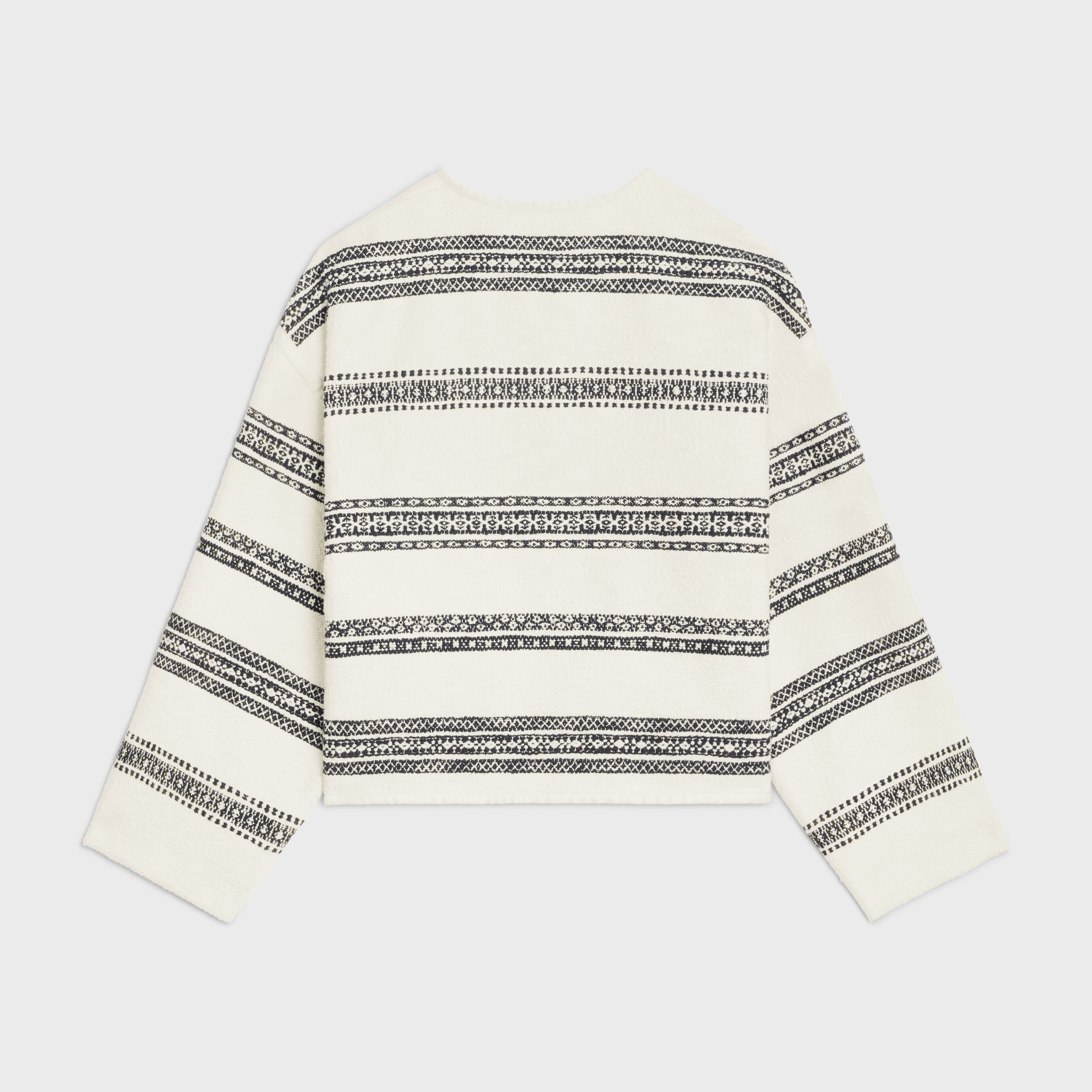 baja cardigan in striped tweed - CRAIE/NOIR | CELINE