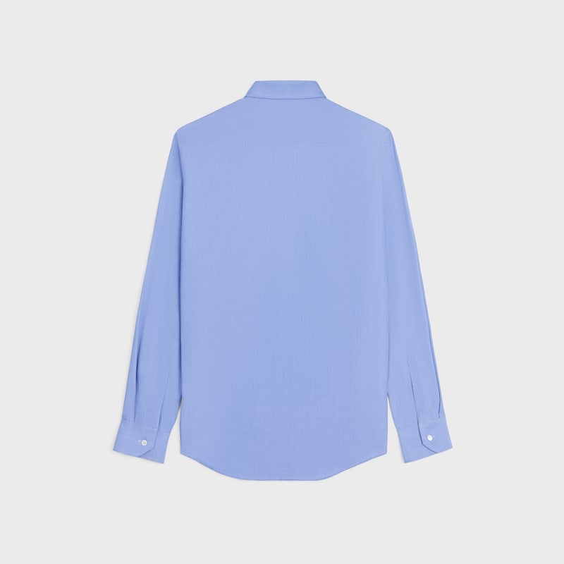CLASSIC SHIRT IN cotton poplin - BLEU -  - 1 | CELINE