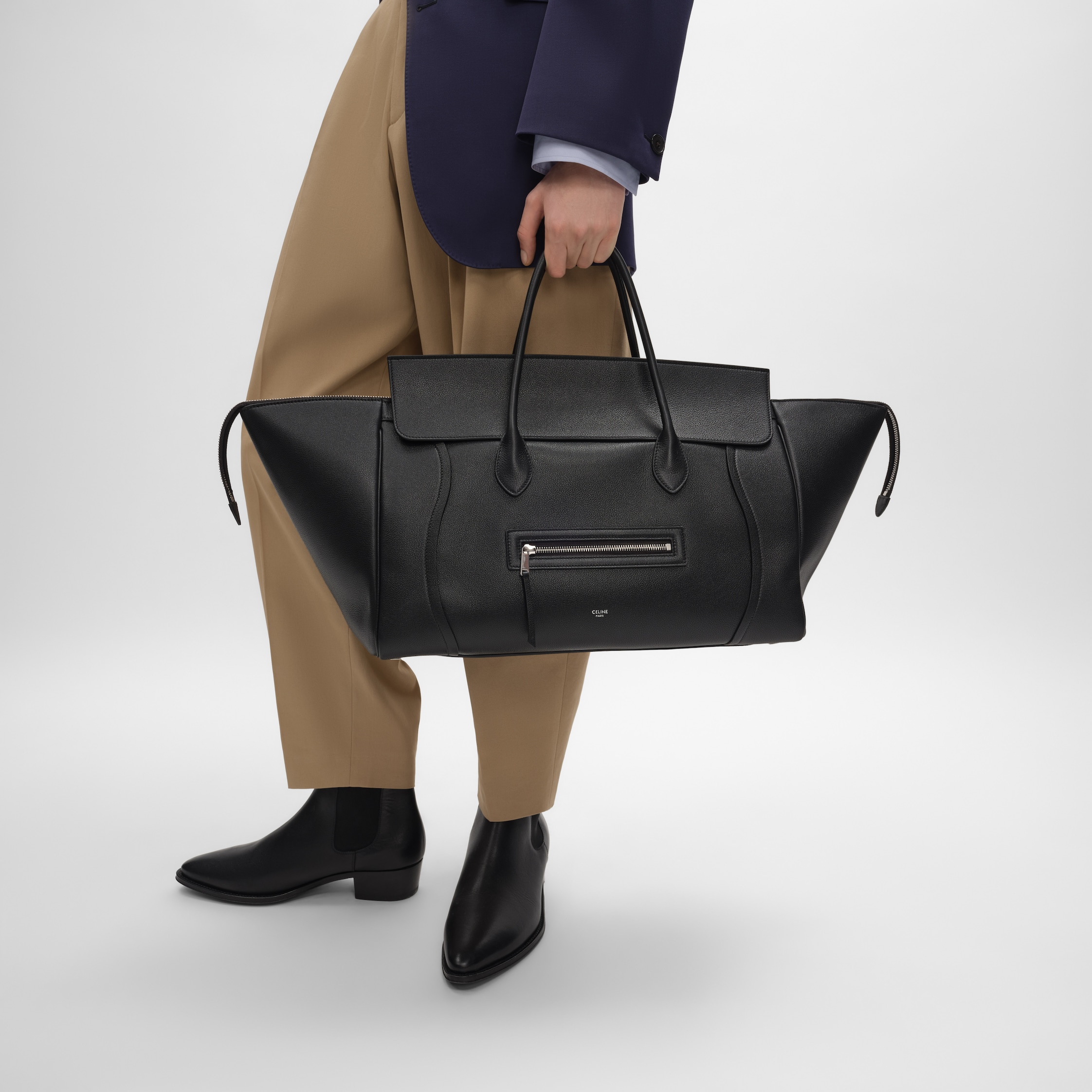 BIG LUGGAGE IN GRAINED CALFSKIN - BLACK | CELINE