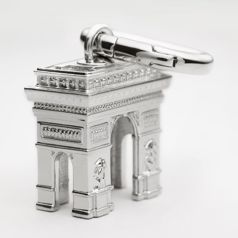 CELINE CHARMS ARC DE TRIOMPHE IN BRASS WITH RHODIUM FINISH - SILVER - CELINE CHARMS - 1 | CELINE