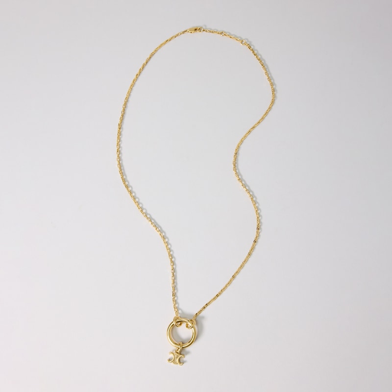 CELINE CHARMS TRIOMPHE NECKLACE IN BRASS WITH GOLD FINISH - GOLD - CELINE CHARMS - 1 | CELINE