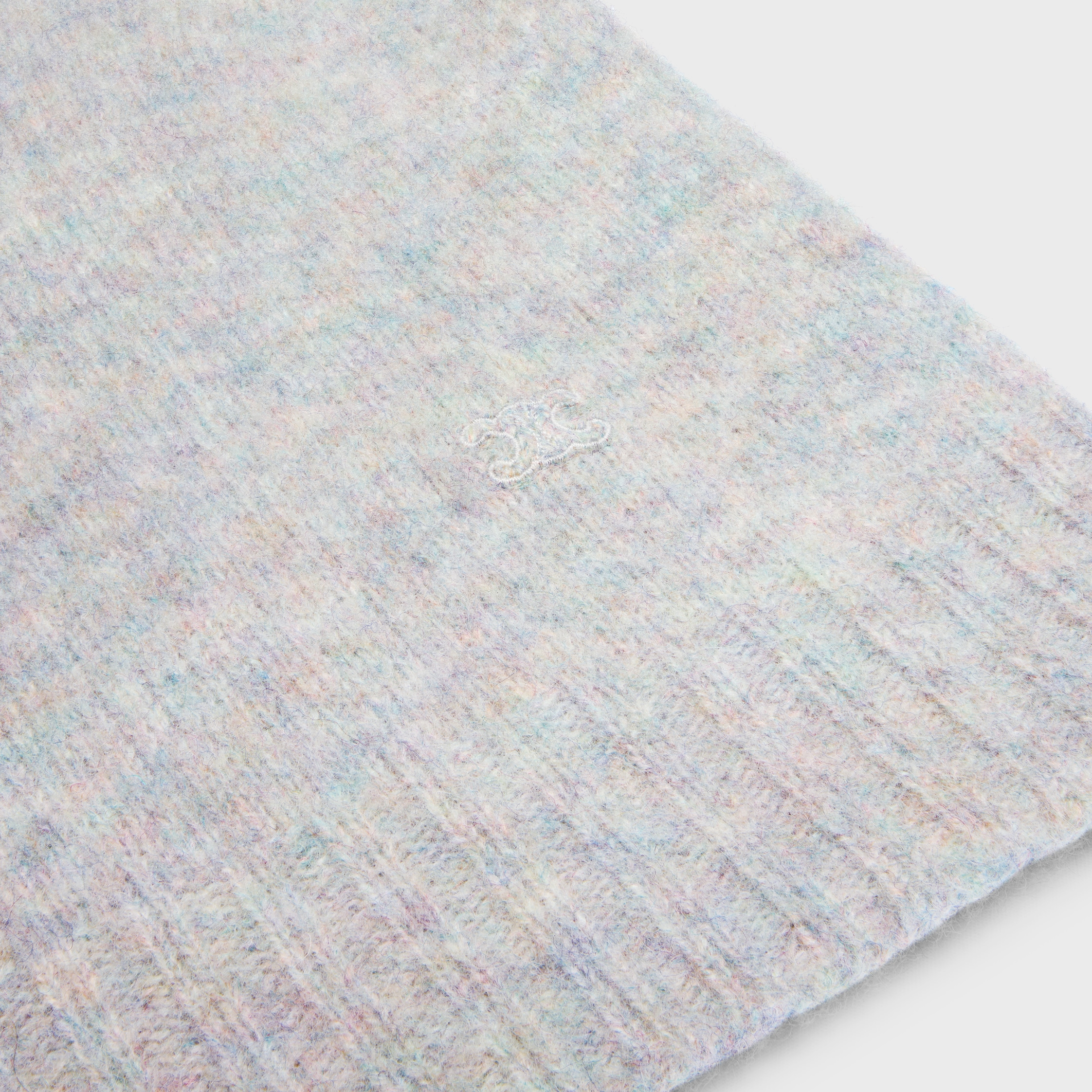 クルーネックセーター / シェトランドウール - グレー / マルチカラー