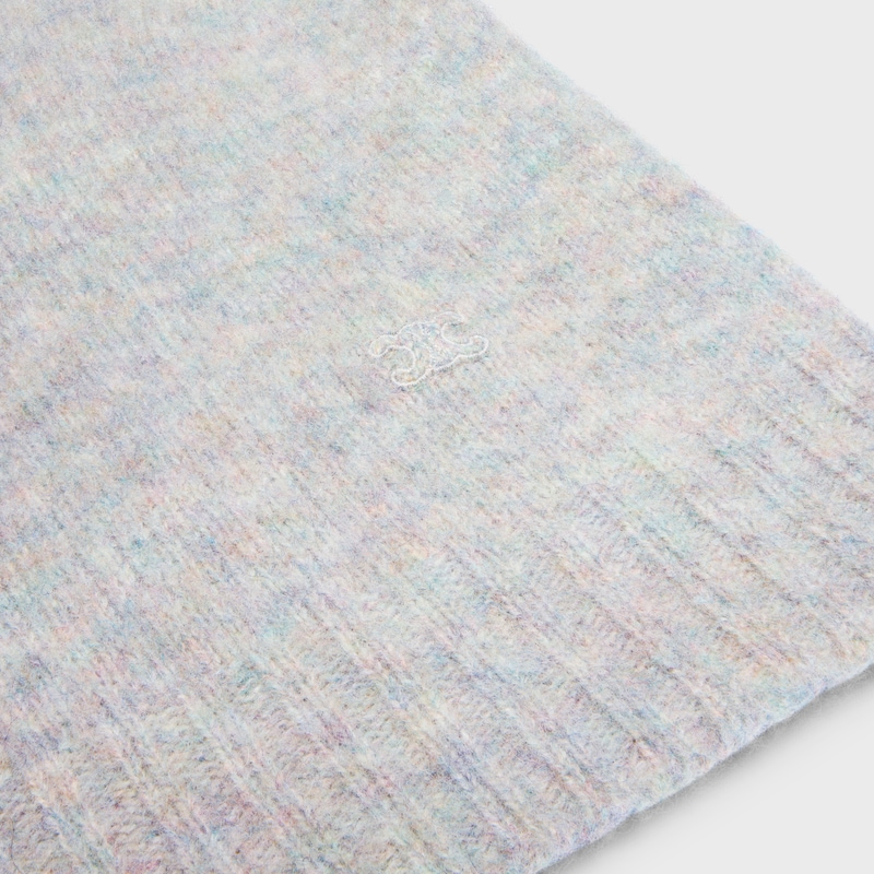 JERSEY CON CUELLO REDONDO DE LANA SHETLAND - GRIS / MULTICOLOR -  - 1 | CELINE