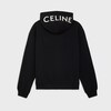 CELINE 루즈 지퍼 후디 - 코튼 플리스 - 블랙/화이트 -  - 2 | CELINE