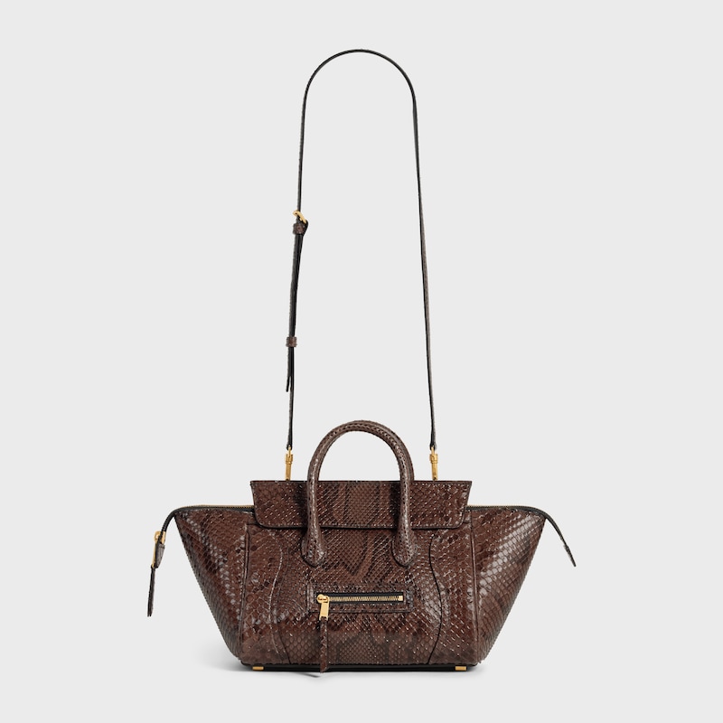 LITTLE LUGGAGE IN PYTHON - HICKORY - LUGGAGE - 1 | CELINE