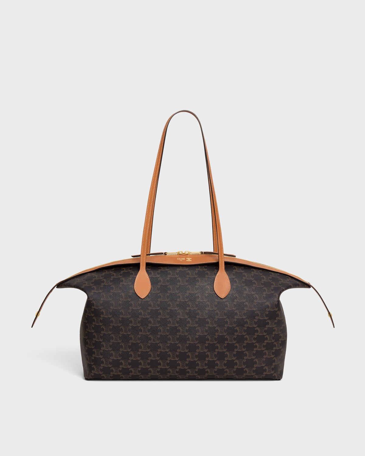 Large Duffle Bag In Triomphe Canvas And Natural Calfskin — L10663N79.03MI