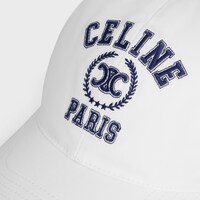 university baseball cap IN GABARDINE COTON WASHED - OFF WHITE / NAVY -  - 1 | CELINE