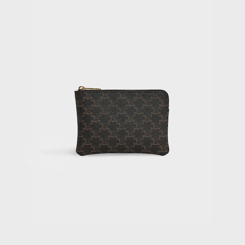 標誌印花零錢包 - 黝黑色 - 零錢卡包 - 1 | CELINE