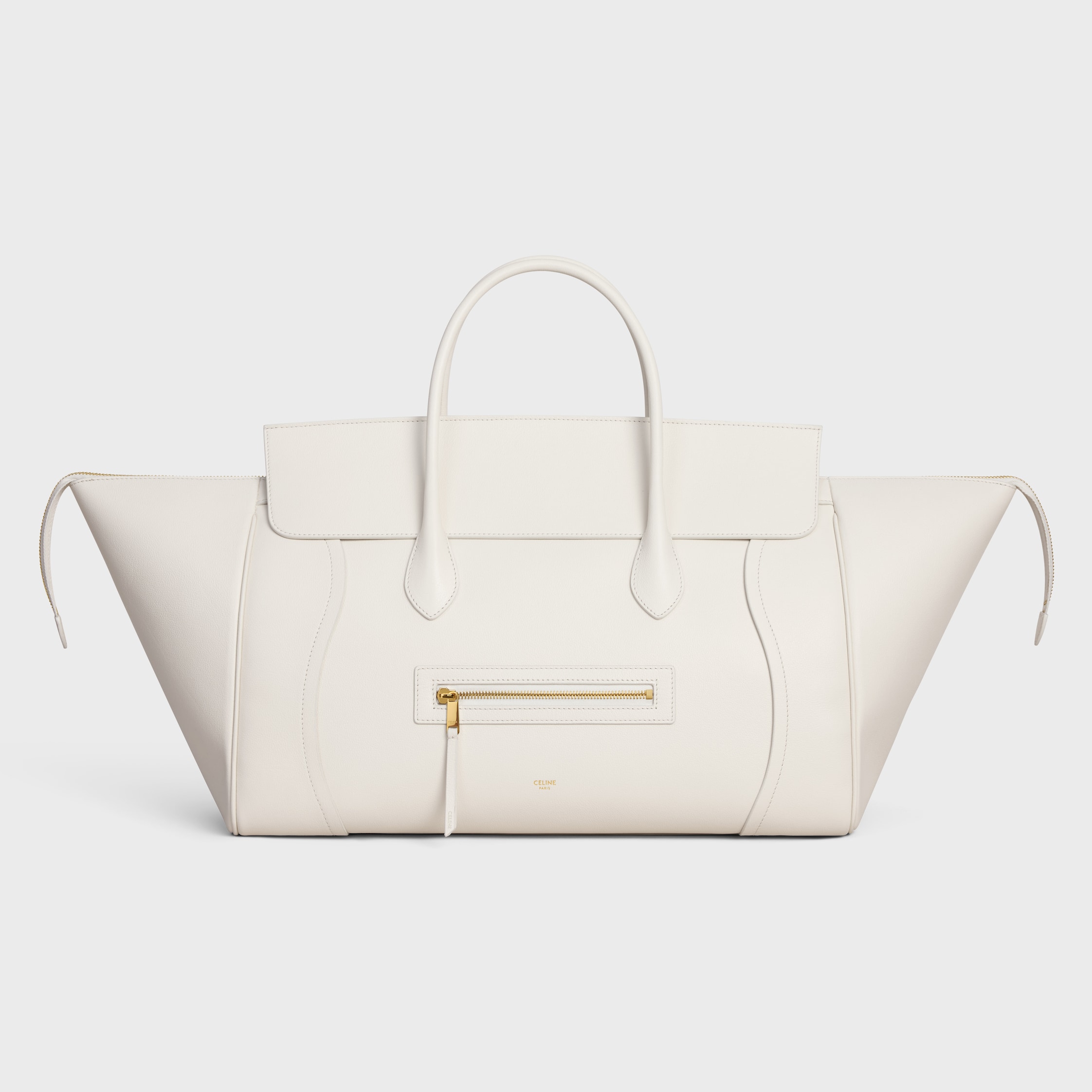 BIG LUGGAGE IN GRAINED CALFSKIN - WHITE COTTON | CELINE