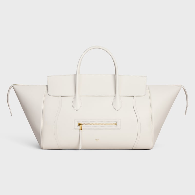 BIG LUGGAGE IN GRAINED CALFSKIN - WHITE COTTON - NEW - 1 | CELINE