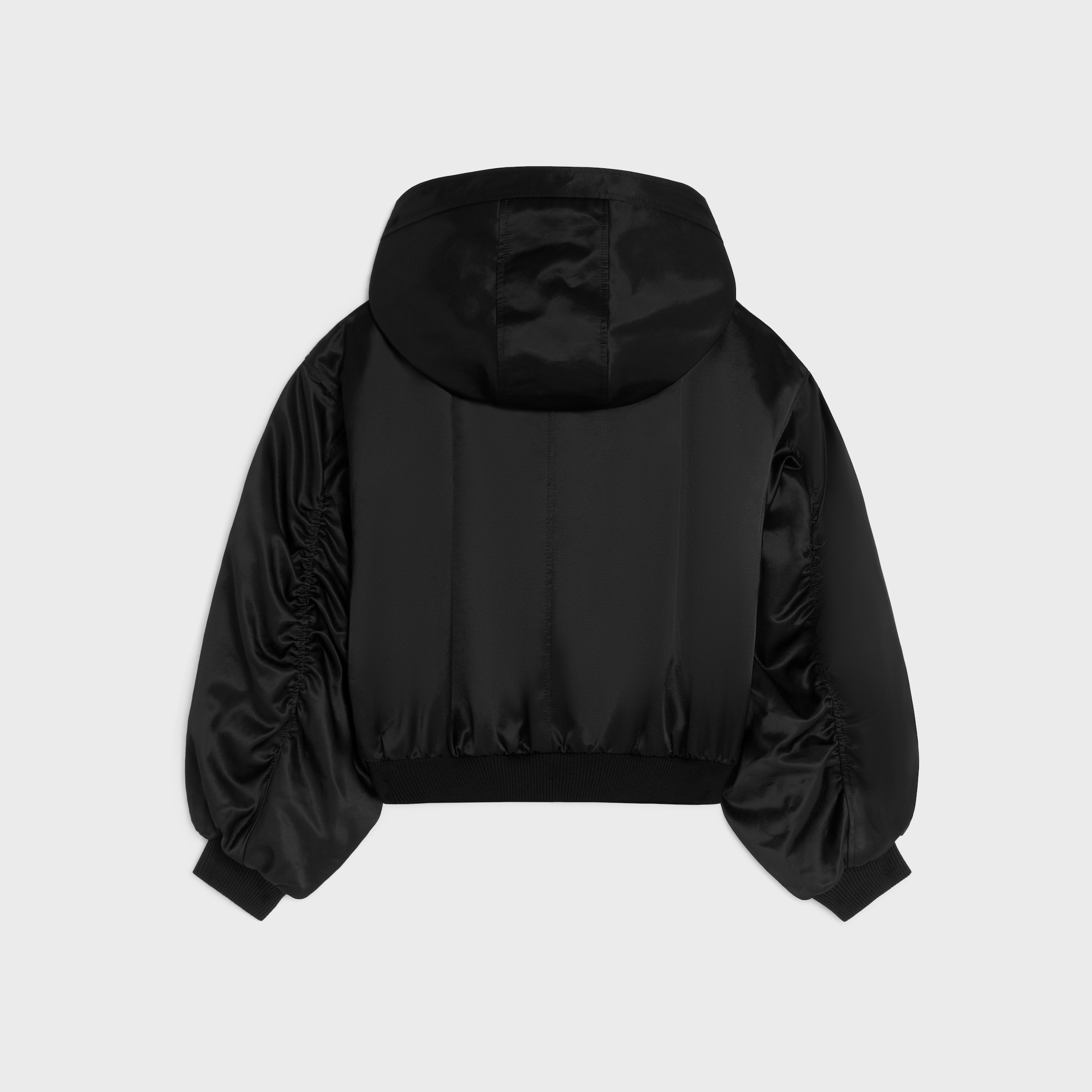 CELINE (セリーヌ) ヘビーサテンクロップドボンバージャケット ネイビー ボンバージャケット CELINE(セリーヌ) アウター・ジャケット(メンズ