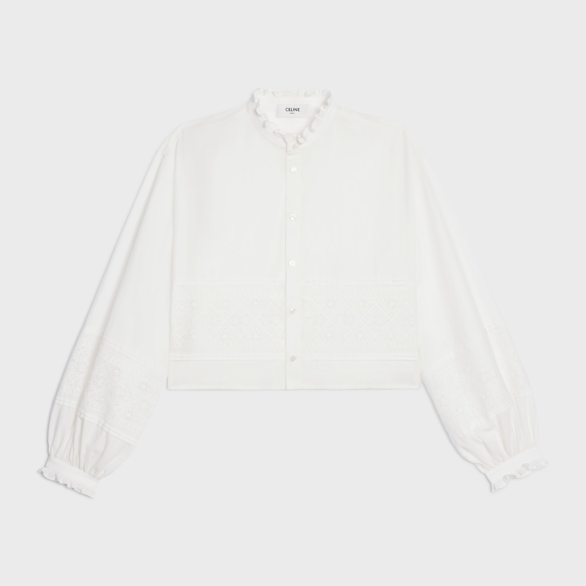 ジャケット Celine Giacca Crop Maniche Lunghe Collo A Punta Chiusura Fro Women's Cropped chelsea jacket in lacquered tweed | CELINE | 24S