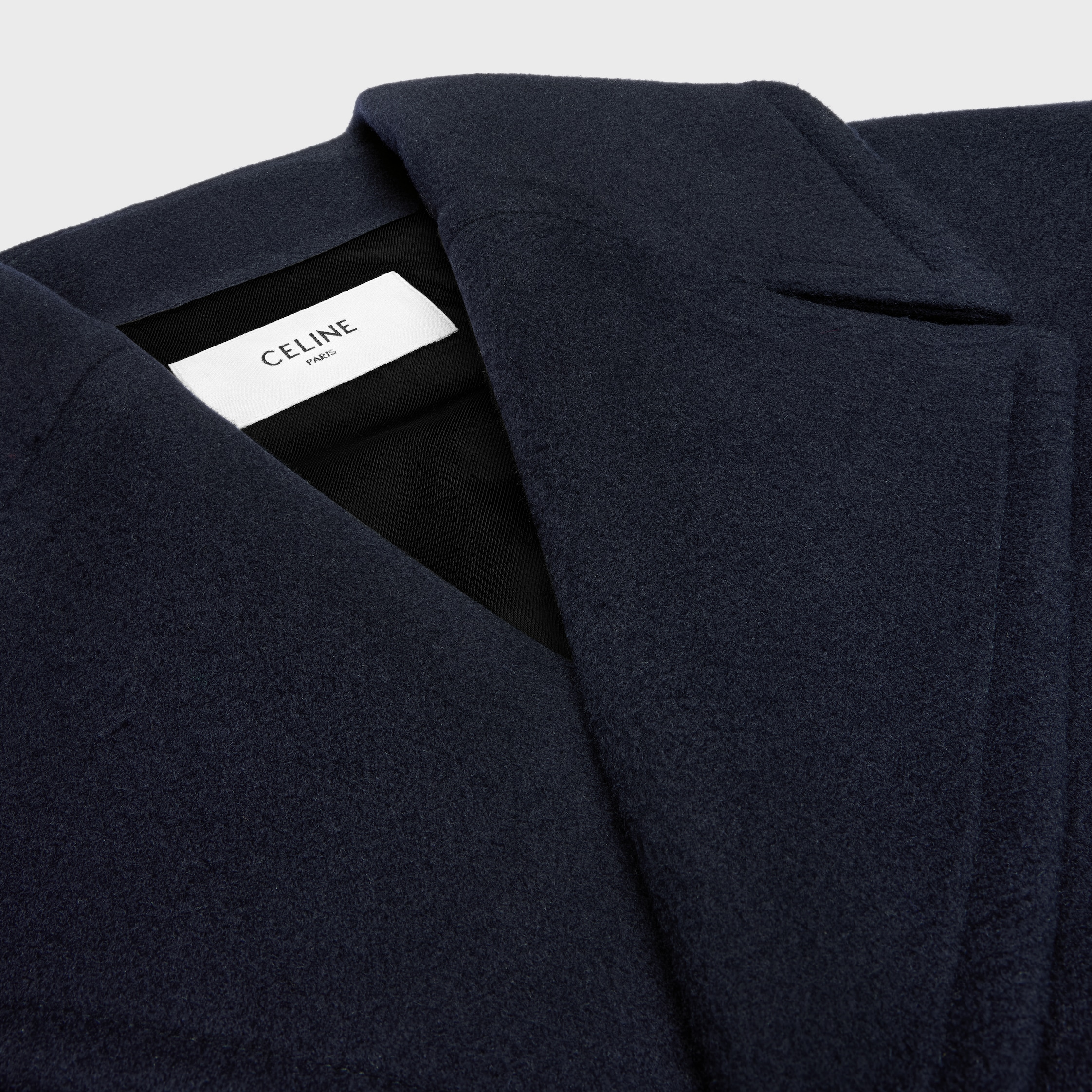long peacoat IN WOOL FELT - NAVY | CELINE