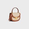 MINI BESACE CLEA in Textile and calfskin - NATURAL / TAN - MORE LINES - 2 | CELINE