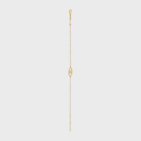 Maillon Triomphe Bracelet in Yellow Gold and Diamonds - Yellow Gold & White -  - 1 | CELINE