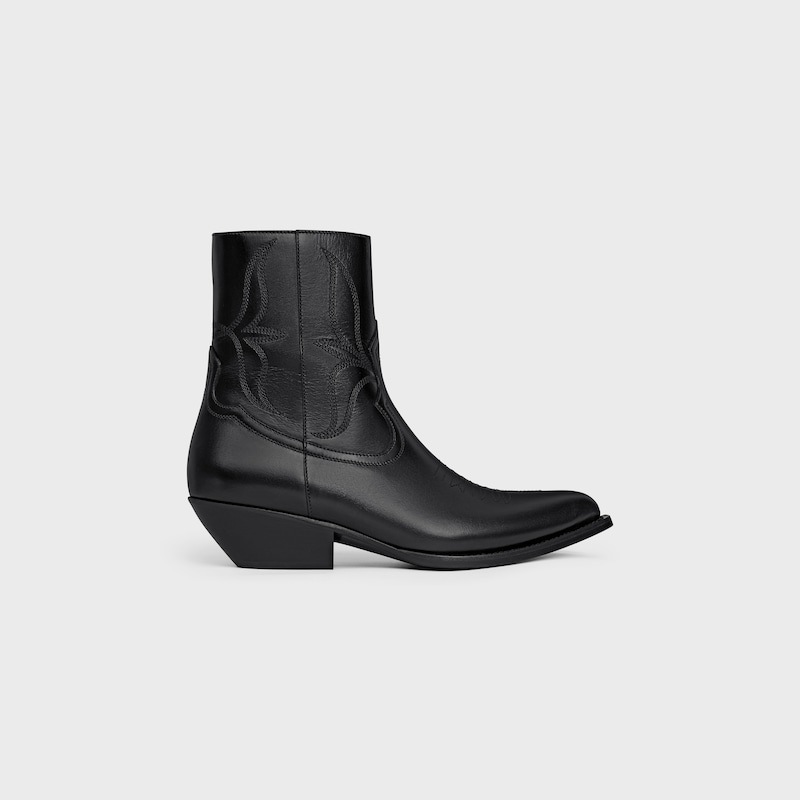 BOOT LEON IN SHINY CALFSKIN - BLACK -  - 1 | CELINE