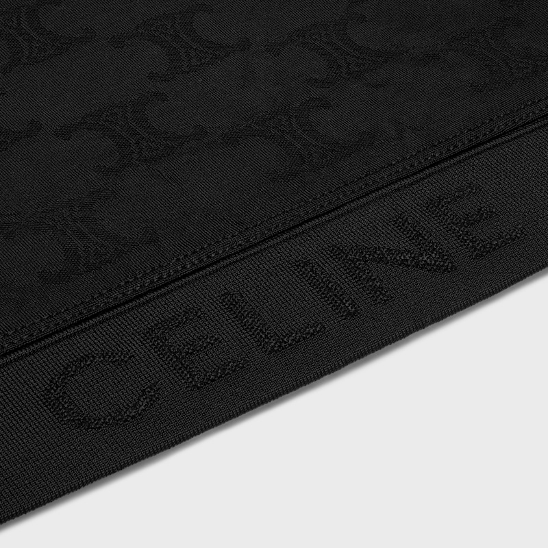 CROP TOP TRIOMPHE DE VISCOSA - NEGRO -  - 1 | CELINE