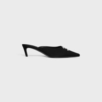 CELINE ALMA TRIOMPHE MULE IN GROS-GRAIN FABRIC - BLACK -  - 1 | CELINE