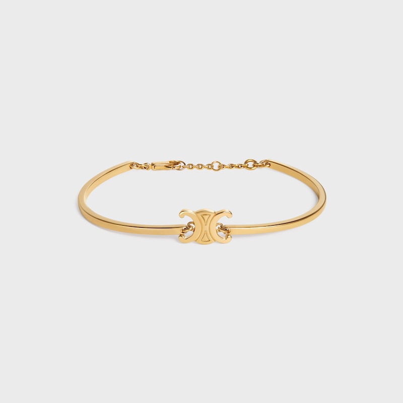 Triomphe Articulated Bracelet in Brass with Gold Finish - GOLD -  - 1 | CELINE