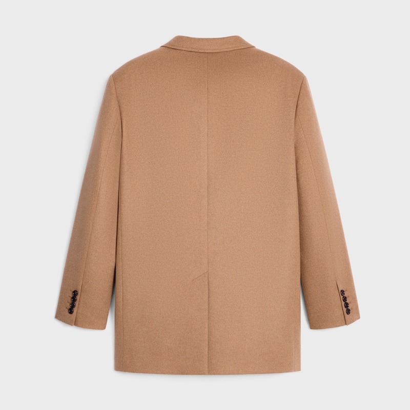 CHAQUETA ENTALLADA DE FRANELA DE CACHEMIRA - CAMEL CLARO -  - 1 | CELINE