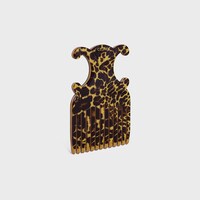 Triomphe Hair Comb in acetate - LEOPARD - BEAUTY ACCESSORIES - 2 | CELINE