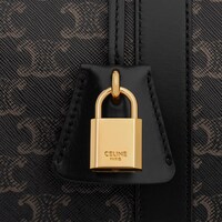 Große Reisetasche aus Triomphe Canvas und Kalbsleder - SCHWARZ - REISEN - 1 | CELINE