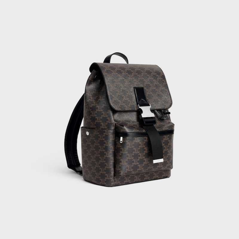 MOCHILA DE LONA TRIOMPHE Y PIEL DE BECERRO - NEGRO - NUEVA COLECCIÓN - 1 | CELINE