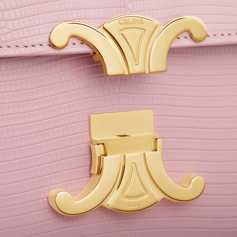 Teen Triomphe Bag in lizard - LIGHT PINK - TRIOMPHE - 1 | CELINE