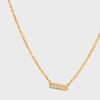 Celine Line Necklace in Yellow Gold and Diamonds - Yellow Gold & White - NECKLACES - 2 | CELINE