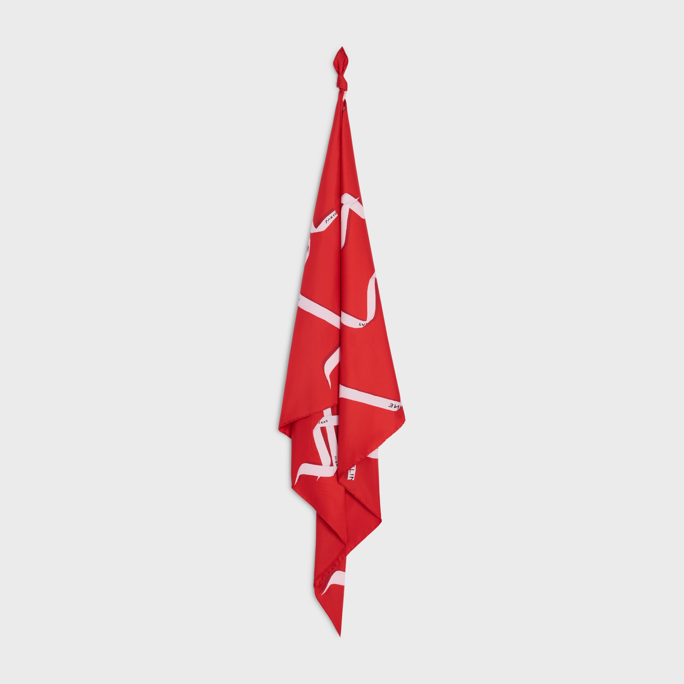 スクエアスカーフ / シルクツイル - レッド / ホワイト / ブルー | CELINE