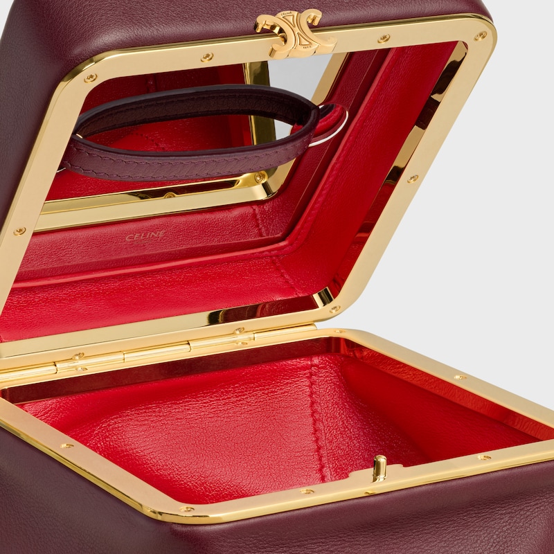 CUBE AUS GESCHMEIDIGEM KALBSLEDER - SYRAH - TASCHEN MIT OBEREM GRIFF - 1 | CELINE