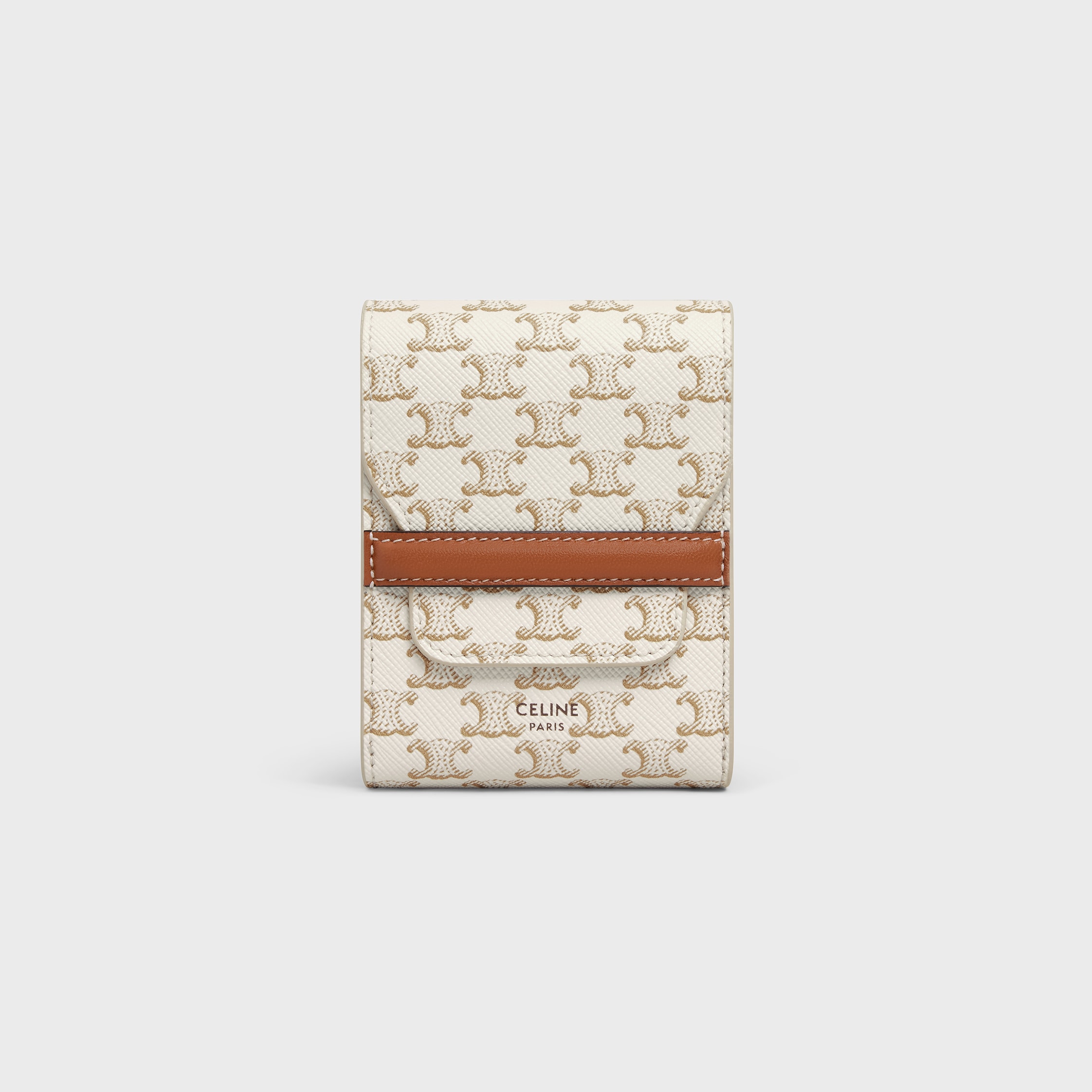 Playing Cards Case in Triomphe Canvas and Lambskin - WHITE / WHITE