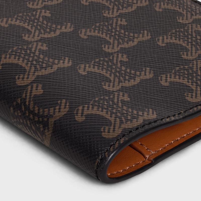 標誌印花護照套 - 黑色 / 棕褐色 - 入門甄選 - 1 | CELINE