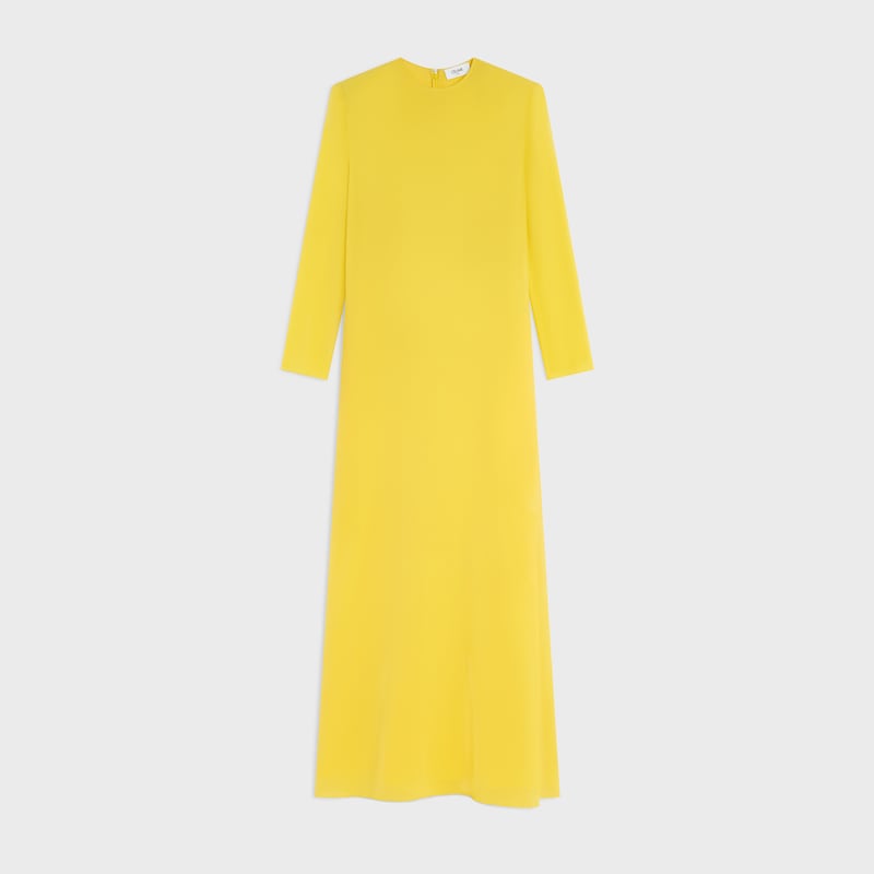 robe GEORGETTE DE SOIE - MIMOSA -  - 1 | CELINE