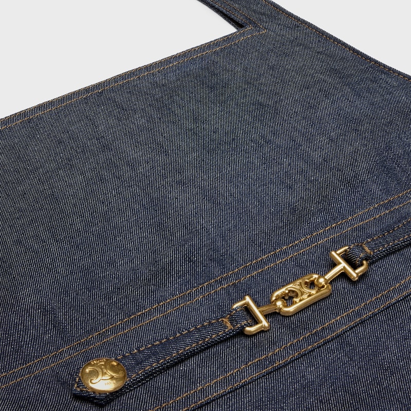 minivestido empire de denim raw wash - LAVADO SIN REMATAR -  - 1 | CELINE