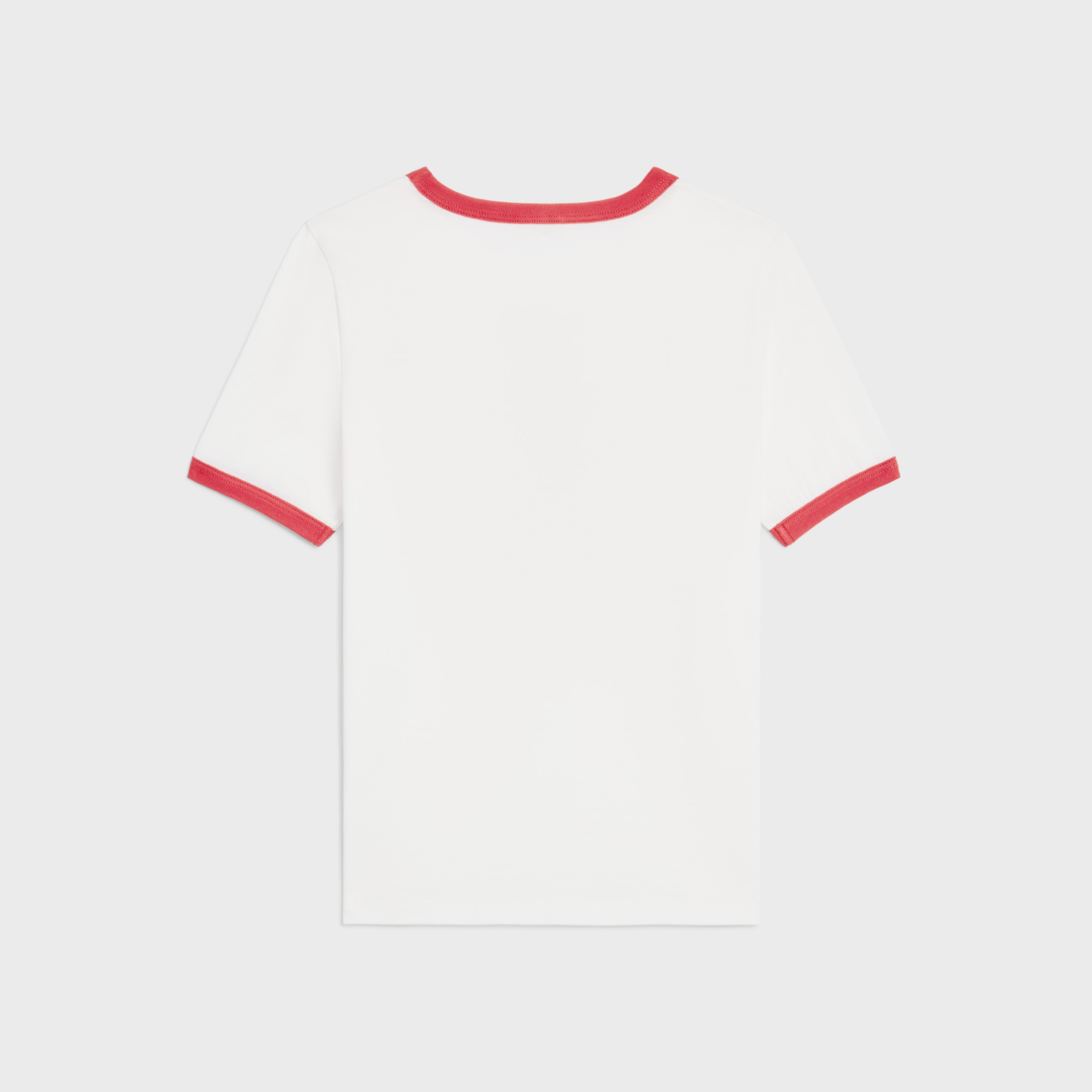 70's t-shirt IN cotton jersey - OFF WHITE / ROUGE CERISE | CELINE